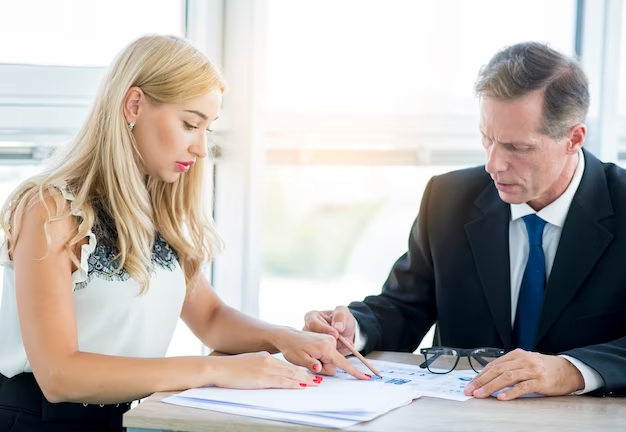 Business owner reviewing loan options